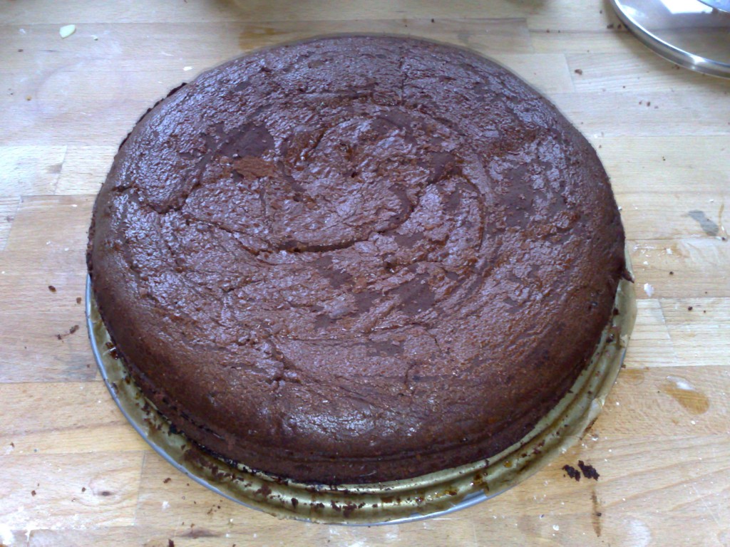 chocolate cake Schokoladenbisquit, sehr dunkel und schokoladig